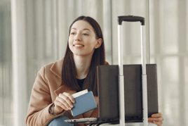 femme à l'hotel