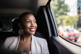 Lady in a car