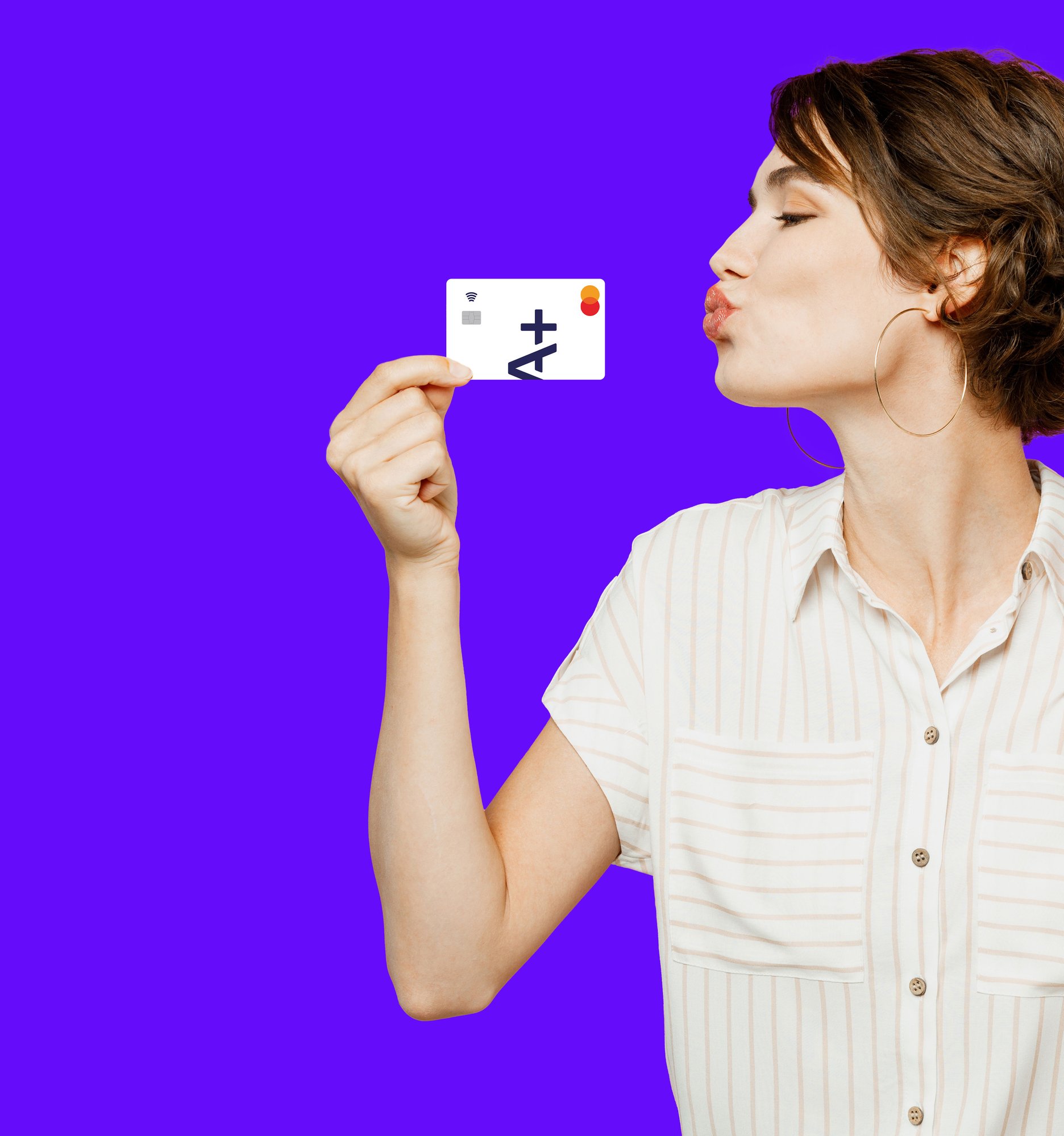 Woman with CorporateCard_DarkPurple