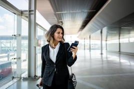 Woman at Bus terminal