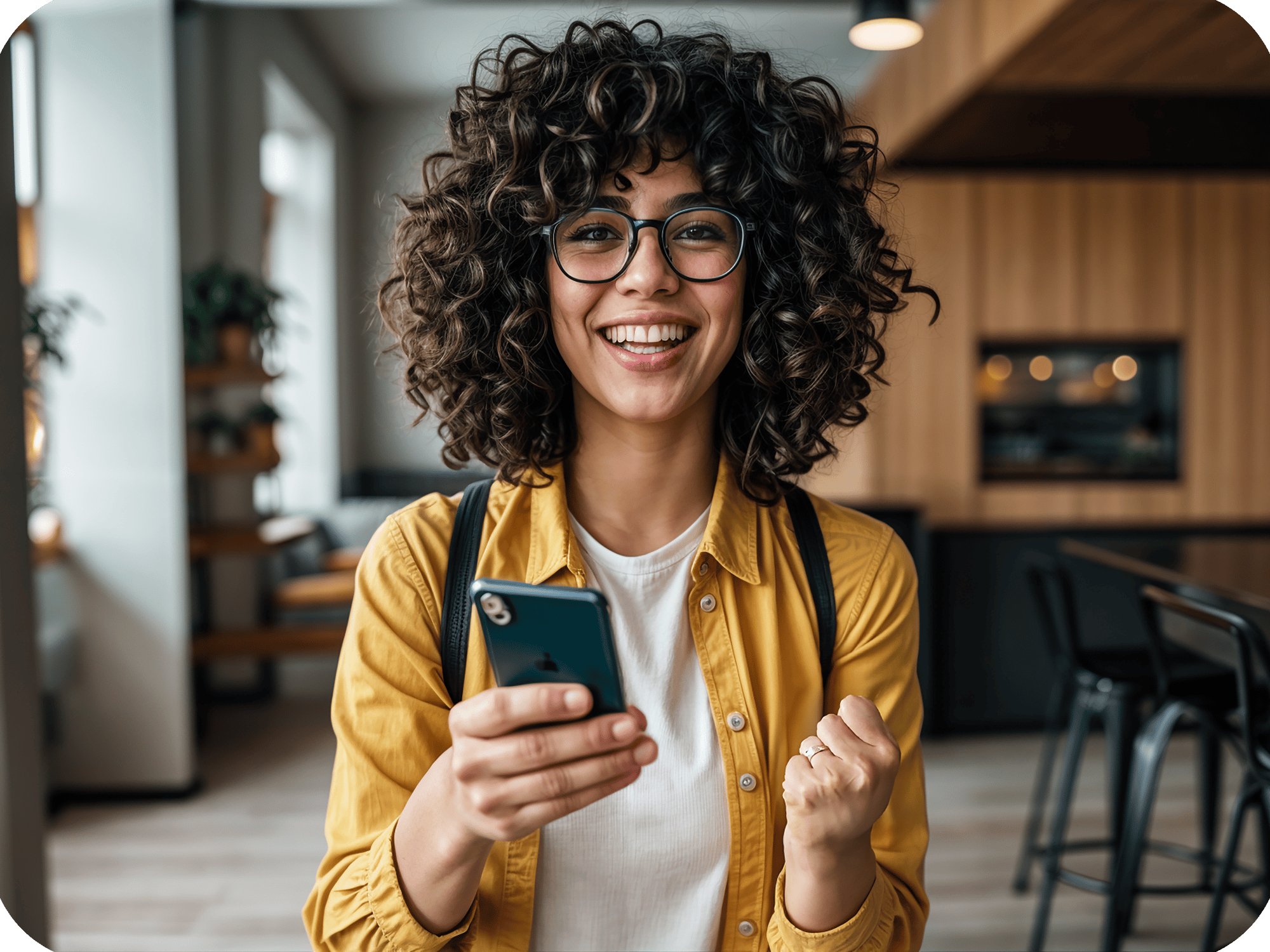 Woman with glasses smiling (1)